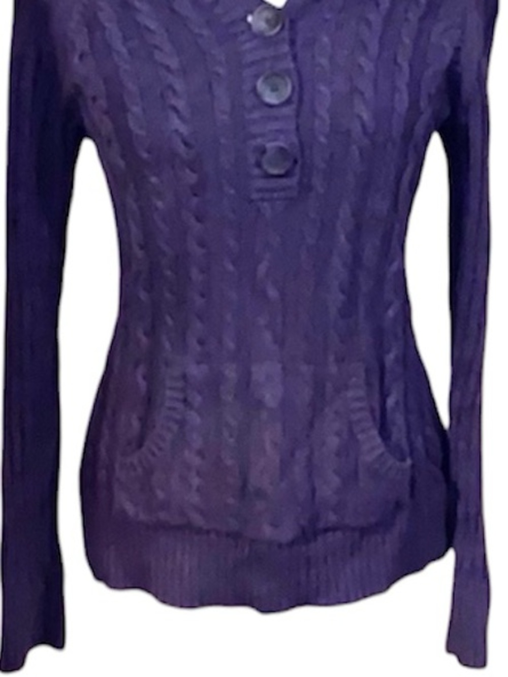 Sonoma Purple Sweater With Hood & Kangaroo Pocket - Picture 2 of 6